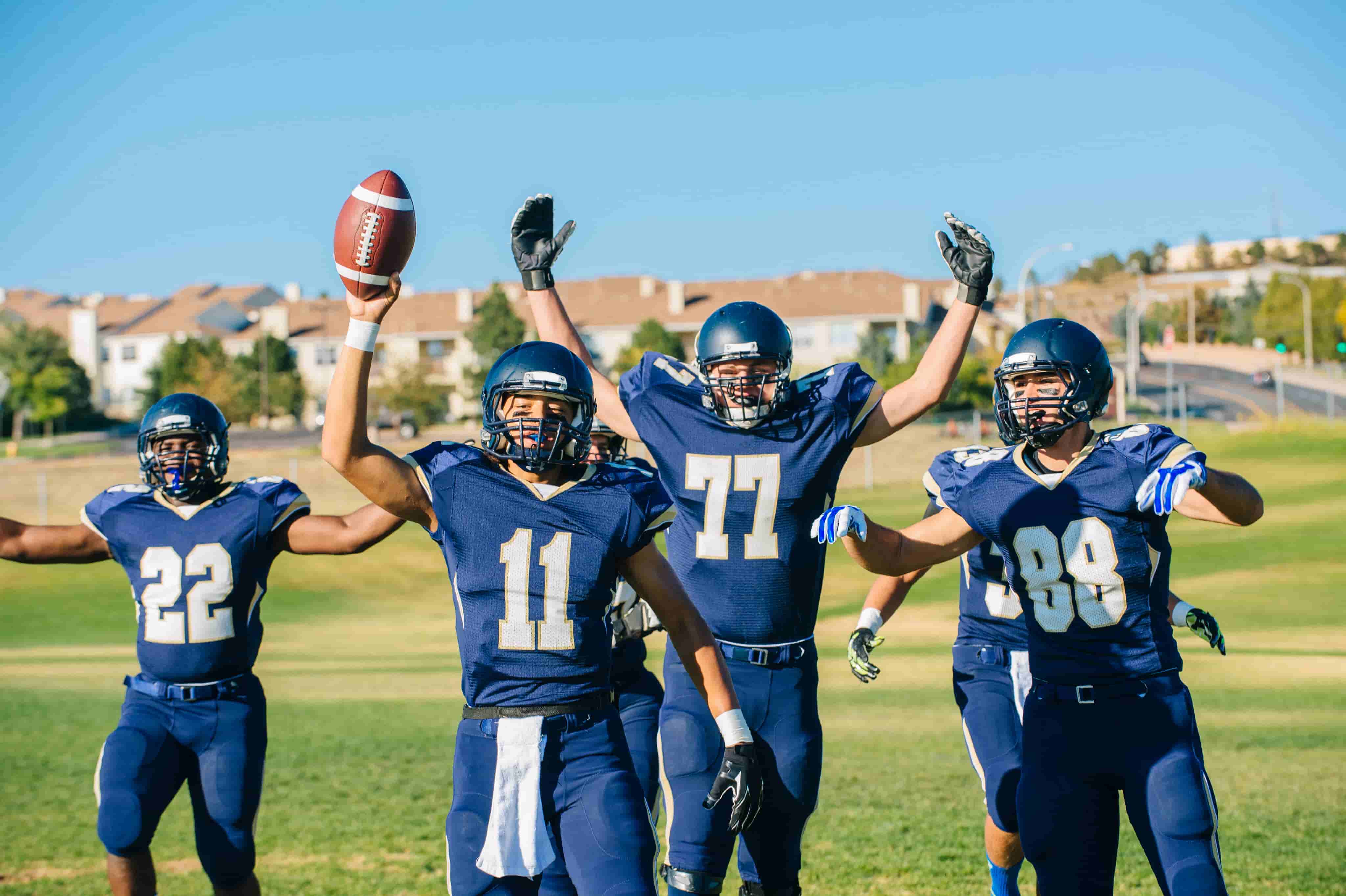 Students Playing Football